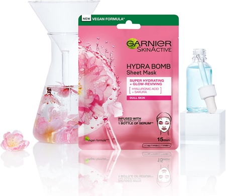 Garnier Skin Naturals Hydra Bomb masque tissu illuminateur