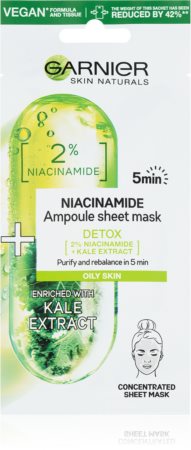 Garnier Skin Naturals Ampoule Sheet Mask máscara de limpeza em folha com efeito refrescante