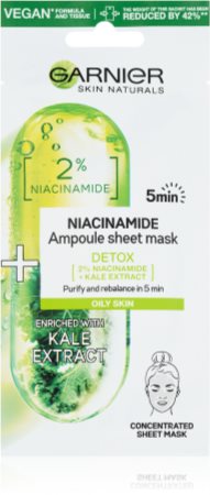 Garnier Skin Naturals Ampoule Sheet Mask maseczka płócienna o działaniu oczyszczającym i odświeżającym.