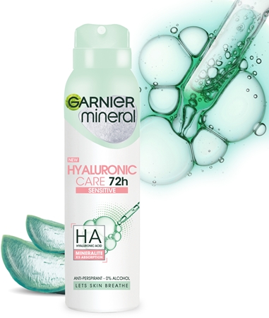 Garnier Mineral Hyaluronic Care antitraspirante spray per pelli sensibili