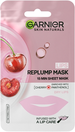Garnier Replump Mask extra feuchtigkeitsspendende reinigende Textil-Maske für Lippen