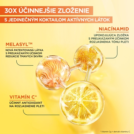 Garnier Skin Naturals Vitamin C rozjasňujúce nočné sérum s 10 % čistým vitamínom C