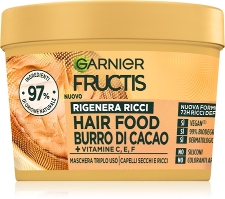 Garnier Fructis Cocoa Butter Hair Food máscara regeneradora para cabelo seco