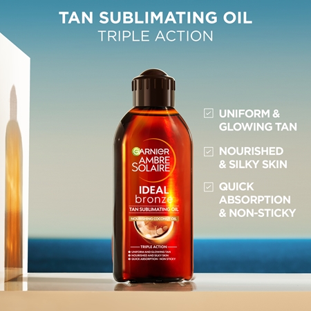 Garnier Ambre Solaire Ideal Bronze pečující a opalovací olej SPF 2