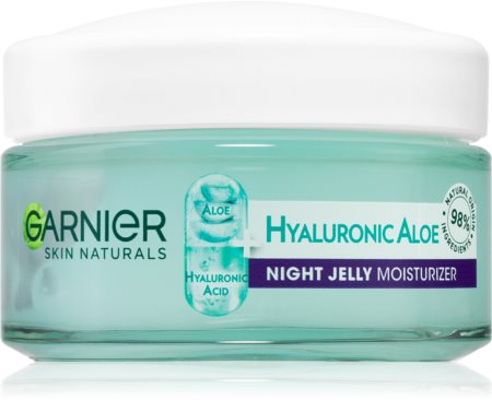 Garnier Hyaluronic Aloe Jelly creme-gel de noite para hidratar e suavizar a pele