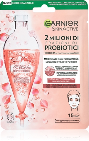 Garnier Textil Masks 2 Million Probiotics máscara regeneradora para rosto