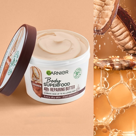 Garnier Body SuperFood výživné tělové máslo s kakaem