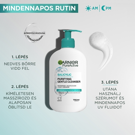 Garnier Pure Active hidratáló tisztító gél a bőr tökéletlenségei ellen