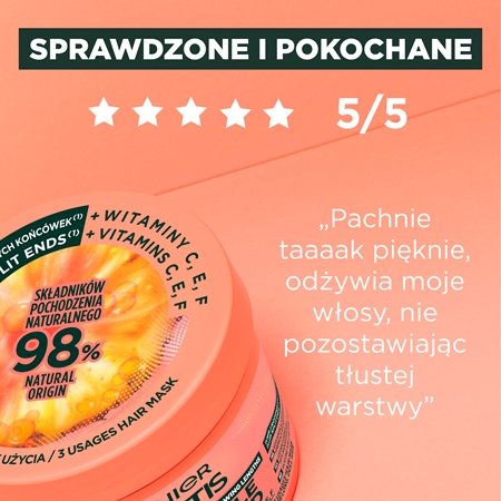 Garnier Fructis Pineapple Hair Food maska do włosów na rozdwojone końcówki włosów