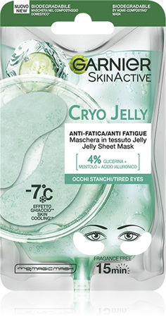 Garnier Textil Masks Cryo Jelly máscara para o contorno dos olhos com ácido hialurónico