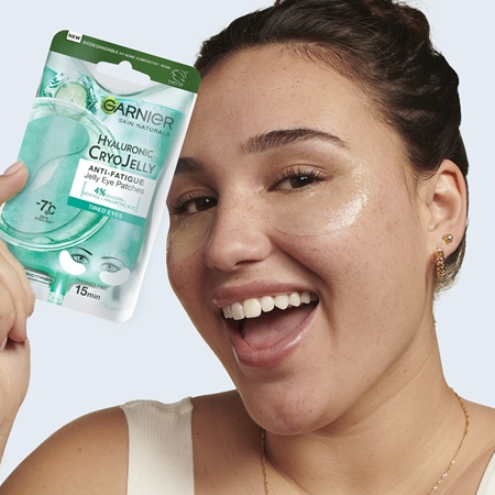 Garnier Textil Masks Cryo Jelly máscara para o contorno dos olhos com ácido hialurónico