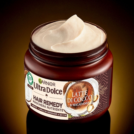 Garnier Ultra Dolce Latte di Cocco e Macadamia maschera per capelli nutriente