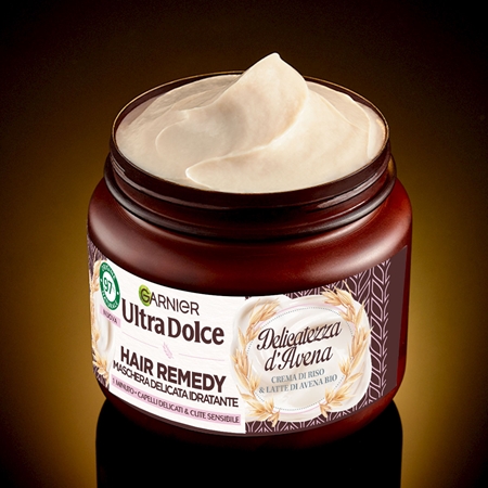 Garnier Ultra Dolce Delicatezza d’Avena maschera idratante capelli per pelli sensibili