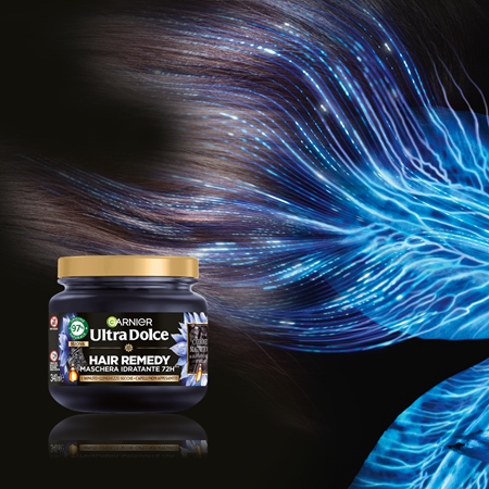 Garnier Ultra Dolce Carbone Magnetico maschera idratante per cuoi capelluti grassi e punte secche