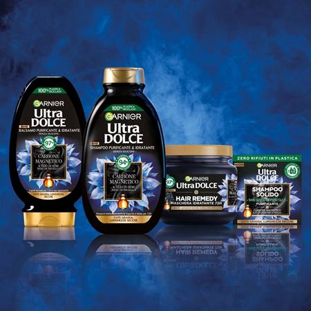 Garnier Ultra Doux Magnetic Charcoal máscara hidratante para couro cabeludo oleoso e pontas secas