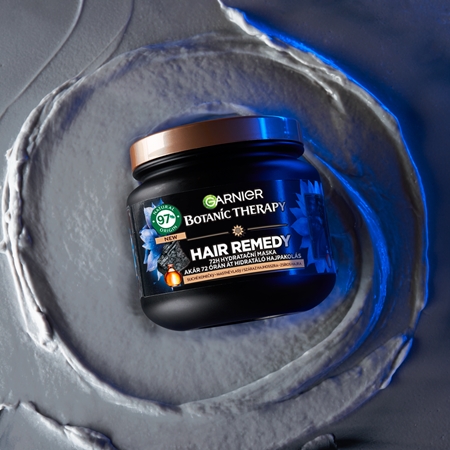 Garnier Ultra Doux Magnetic Charcoal máscara hidratante para couro cabeludo oleoso e pontas secas