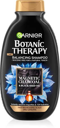 Garnier Botanic Therapy Magnetic Charcoal Sampon pentru scalp gras si fire de par cu terminatii uscate