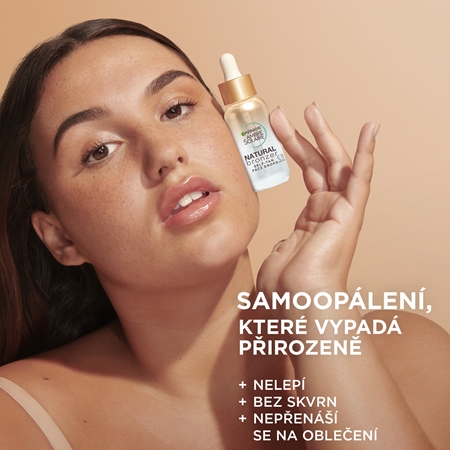Garnier Ambre Solaire Natural Bronzer samoopalovací kapky na obličej