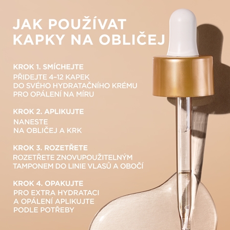 Garnier Ambre Solaire Natural Bronzer samoopalovací kapky na obličej