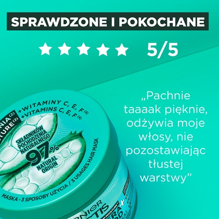 Garnier Fructis Aloe Vera Hair Food maseczka nawilżająca do włosów normalnych i suchych