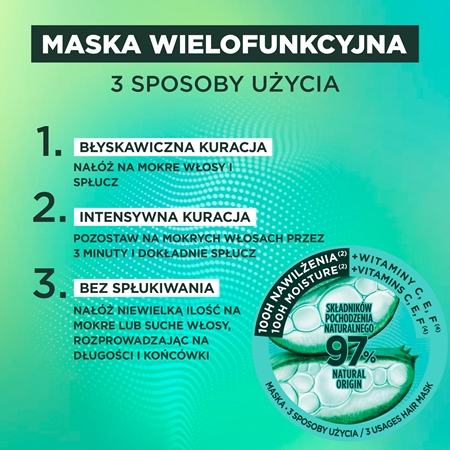 Garnier Fructis Aloe Vera Hair Food maseczka nawilżająca do włosów normalnych i suchych
