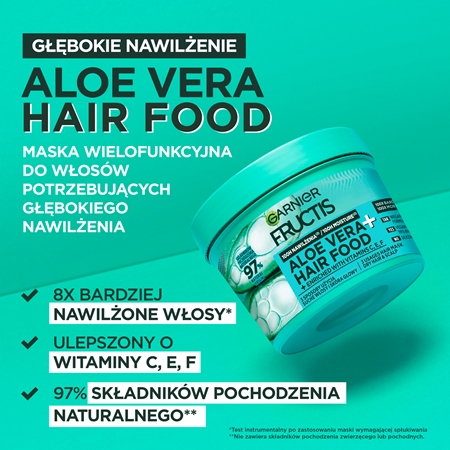 Garnier Fructis Aloe Vera Hair Food maseczka nawilżająca do włosów normalnych i suchych