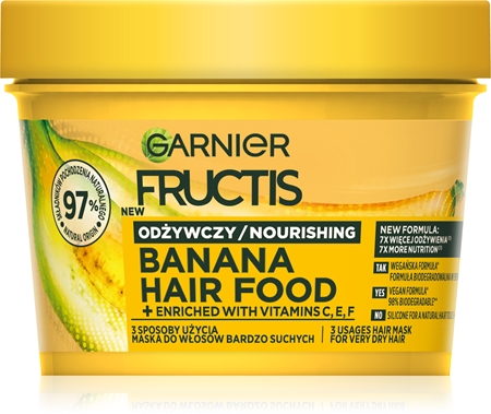 Garnier Fructis Banana Hair Food nährende Maske für trockenes Haar