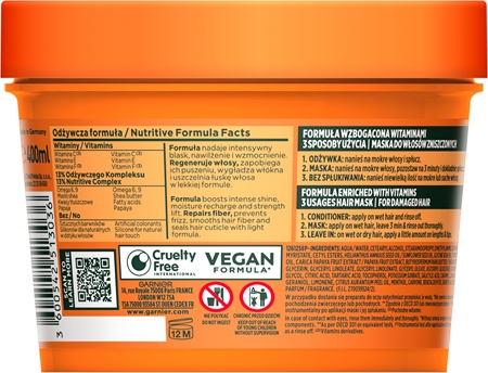 Garnier Fructis Papaya Hair Food maseczka regenerująca do włosów zniszczonych