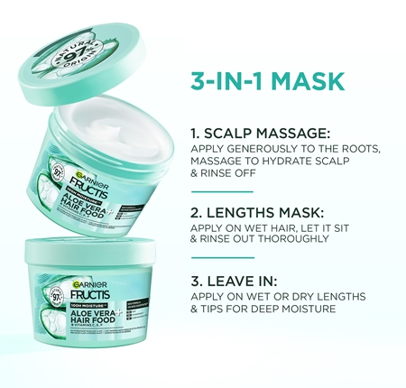 Garnier Fructis Aloe Vera Hair Food hydratační maska pro normální až suché vlasy