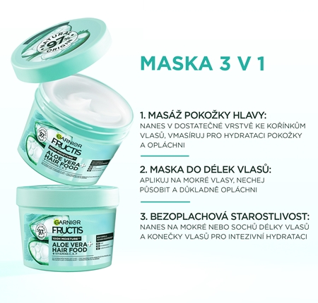 Garnier Fructis Aloe Vera Hair Food hydratační maska pro normální až suché vlasy