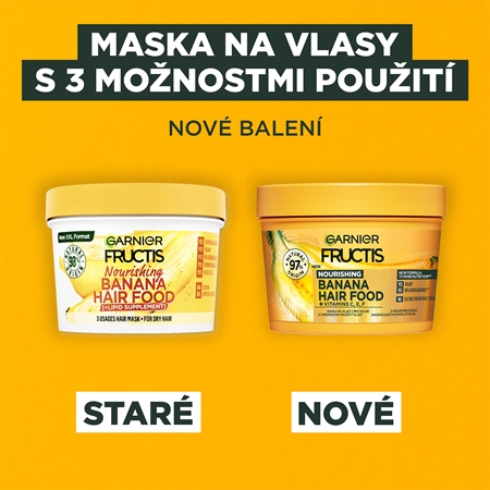 Garnier Fructis Banana Hair Food vyživující maska pro suché vlasy