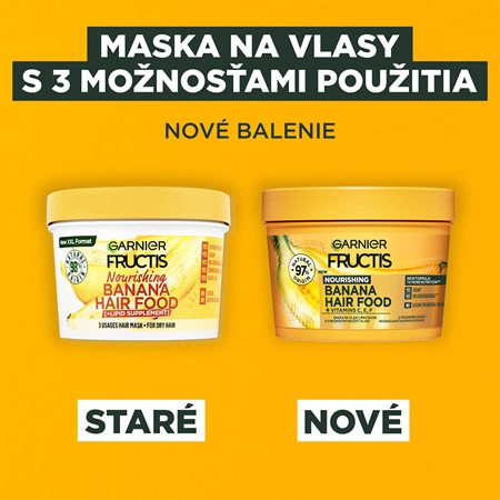 Garnier Fructis Banana Hair Food vyživujúca maska pre suché vlasy