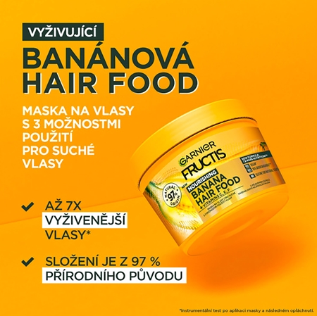 Garnier Fructis Banana Hair Food vyživující maska pro suché vlasy