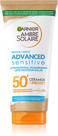Garnier Ambre Solaire Sensitive Advanced latte abbronzante protettivo con ceramidi