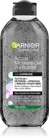 Garnier Skin Active Pure Charcoal acqua micellare detergente con texture in gel