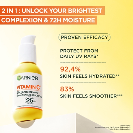 Garnier Vitamin C sérum crème pour une peau lumineuse