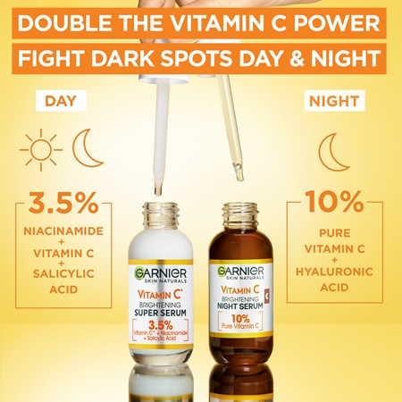 Garnier Skin Naturals Vitamin C rozjasňující noční sérum s 10 % čistého vitamínu C