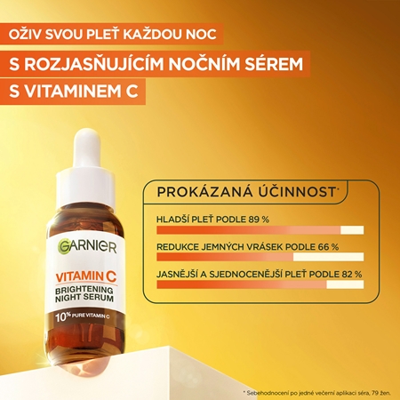 Garnier Skin Naturals Vitamin C rozjasňující noční sérum s 10 % čistého vitamínu C