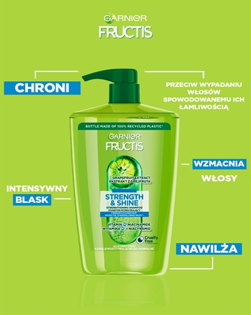 Garnier Fructis Strength & Shine szampon wzmacniający do wszystkich rodzajów włosów