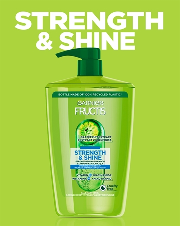 Garnier Fructis Strength & Shine szampon wzmacniający do wszystkich rodzajów włosów
