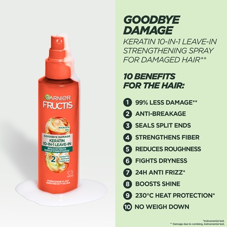 Garnier Fructis Ripara&Rinforza spray senza risciacquo con cheratina