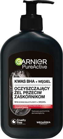 Garnier Pure Active Charcoal oczyszczający żel do twarzy z aktywnym węglem