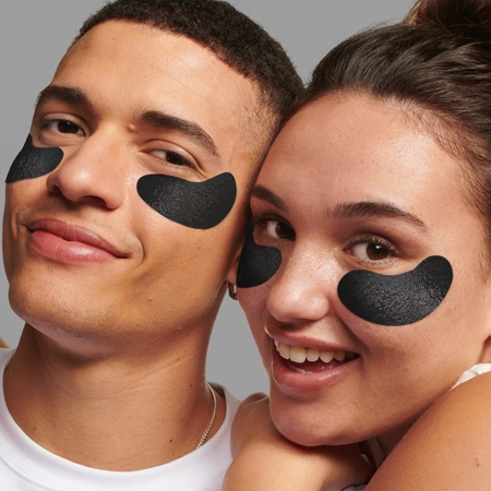 Garnier Textil Masks Charcoal Caffeine máscara para o contorno dos olhos com carvão bioativo