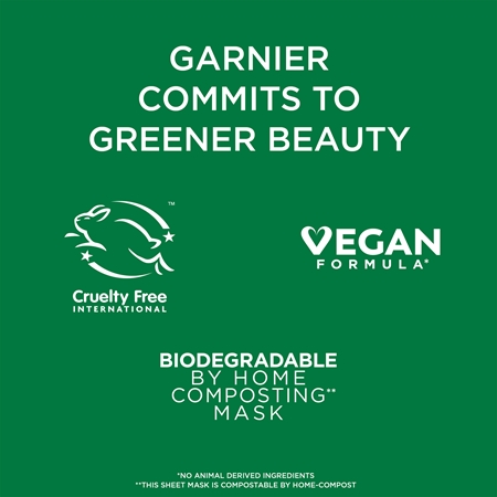 Garnier Textil Masks Charcoal Caffeine Eye Contour Mask with activated charcoal