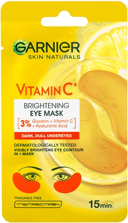 Garnier Textil Masks Vitamin C maseczka do okolic oczu z efektem rozświetlającym