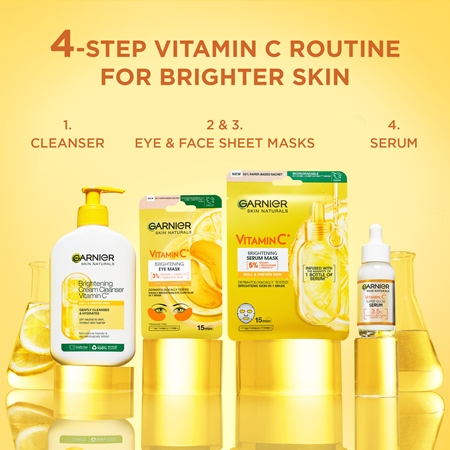Garnier Textil Masks Vitamin C Eye Contour Mask with brightening effect