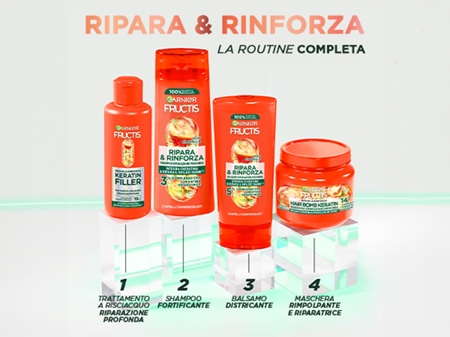 Garnier Fructis Keratin Filler tratamento intensivo para cabelo danificado