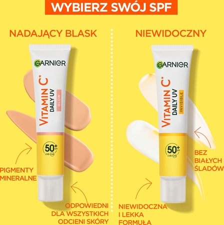 Garnier Skin Naturals Vitamin C Niewidoczny fluid rozświetlający SPF 50+