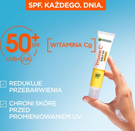 Garnier Skin Naturals Vitamin C Niewidoczny fluid rozświetlający SPF 50+