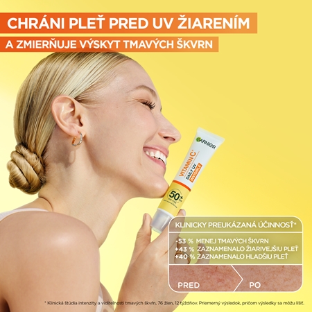 Garnier Vitamin C denný rozjasňujúci UV fluid SPF 50+